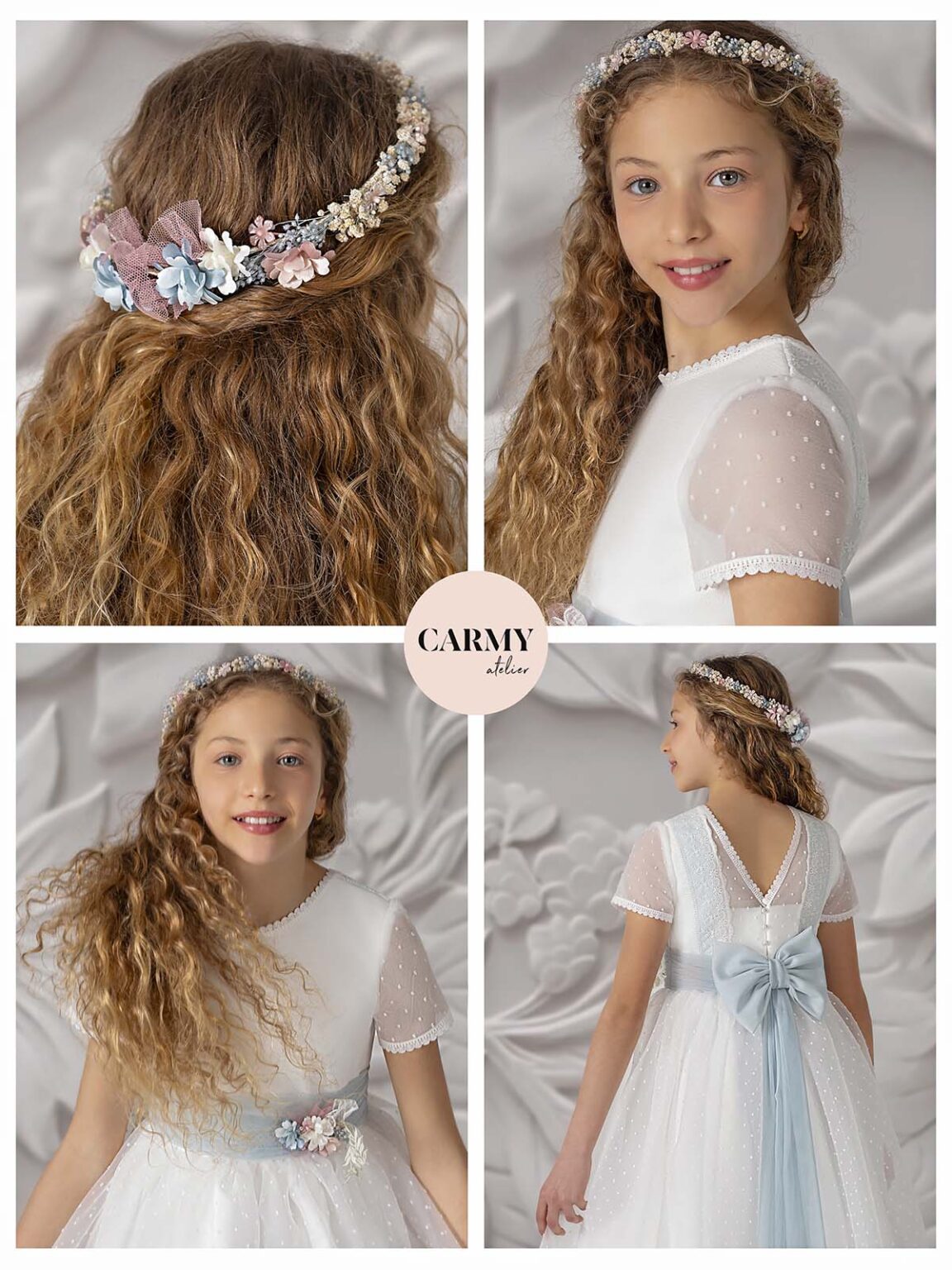 Carmy Girls Holy Communion Dress:- 5106 White