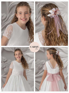 Carmy Girls Holy Communion Dress:- 5114 White