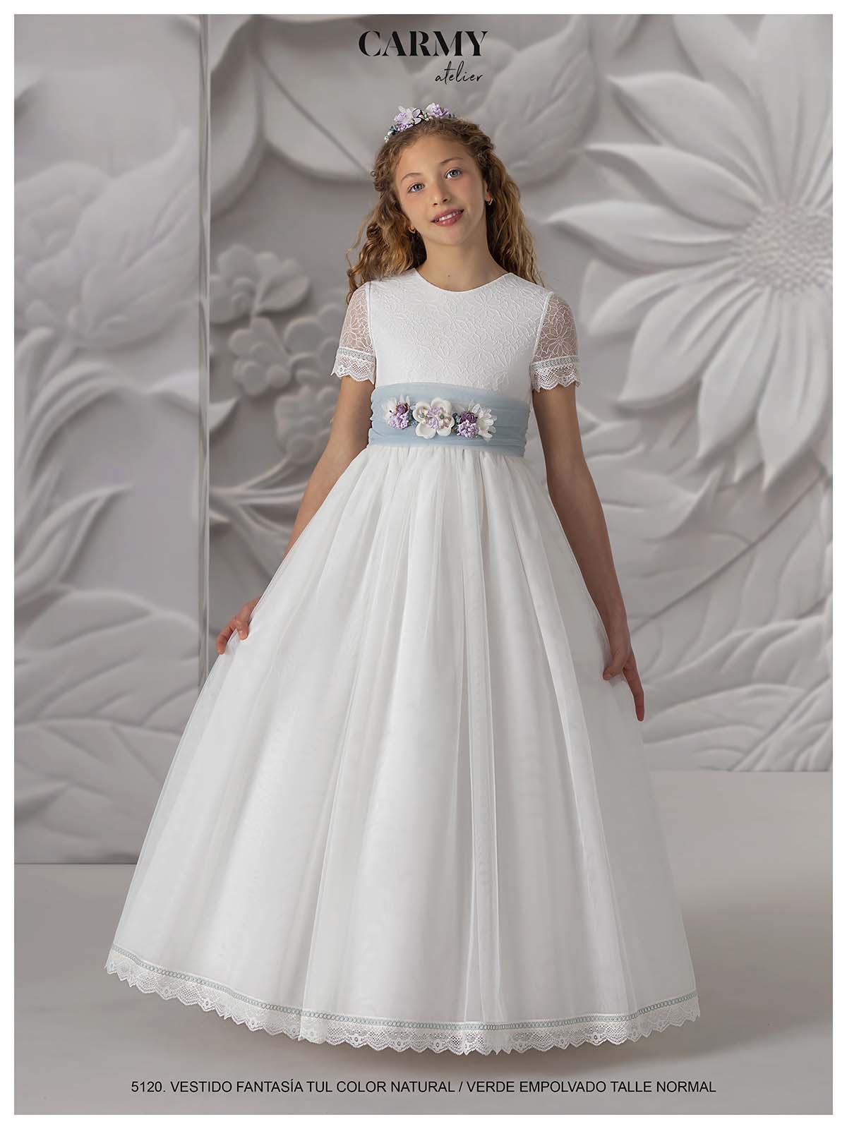 Carmy Girls Holy Communion Dress:- 5120 Ivory