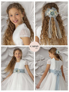 Carmy Girls Holy Communion Dress:- 5208 White