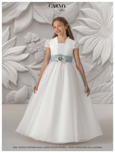 Carmy Girls Holy Communion Dress:- 5208 White