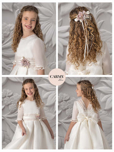 Carmy Girls Holy Communion Dress:- 5300EF Ivory