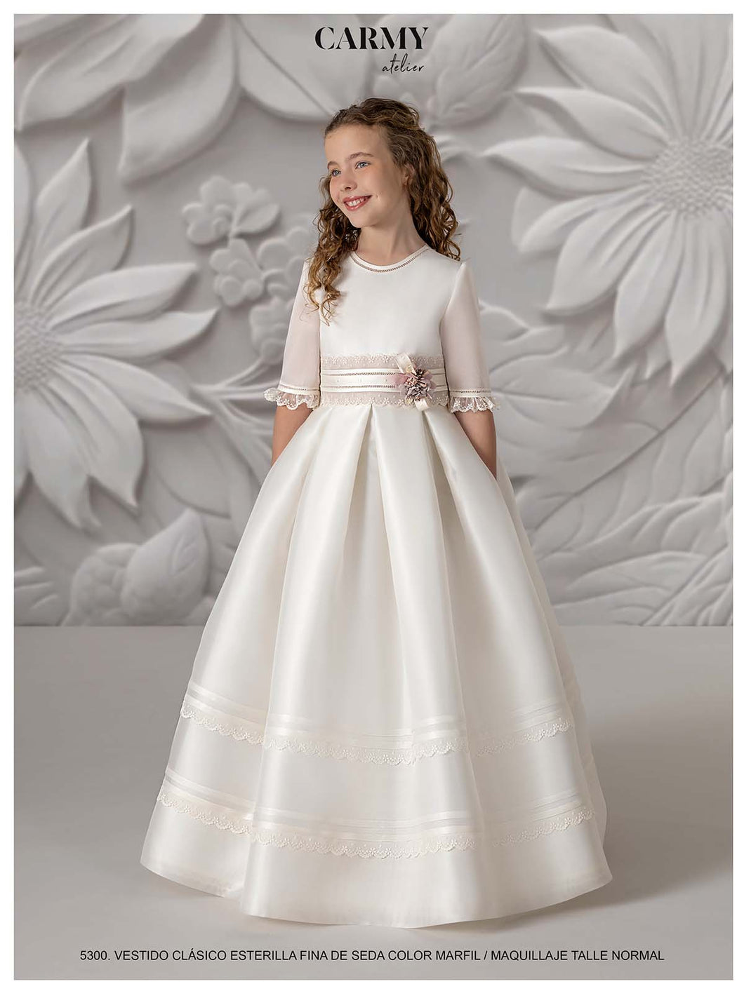 Carmy Girls Holy Communion Dress:- 5300EF Ivory