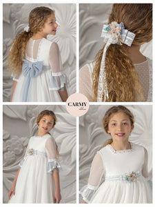 Carmy Girls Holy Communion Dress:- 5622 White