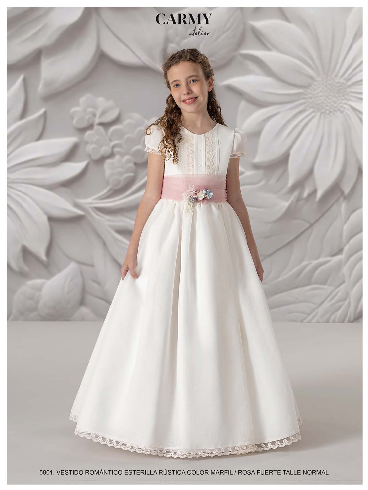 Carmy Girls Holy Communion Dress:- 5801 Ivory
