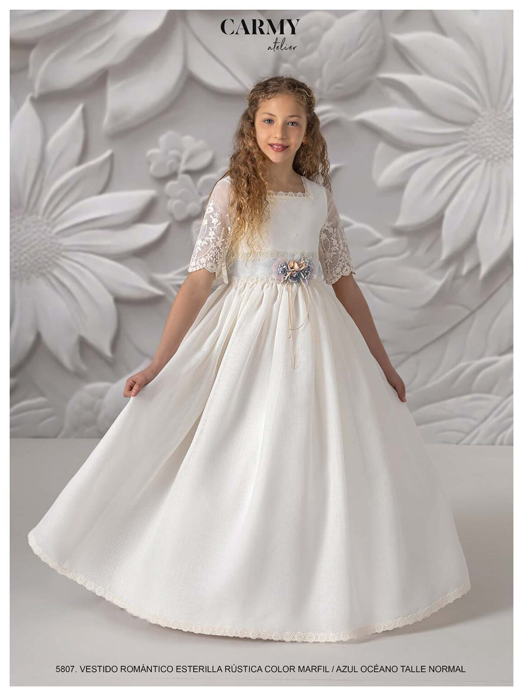 Carmy Girls Holy Communion Dress:- 5807 Ivory