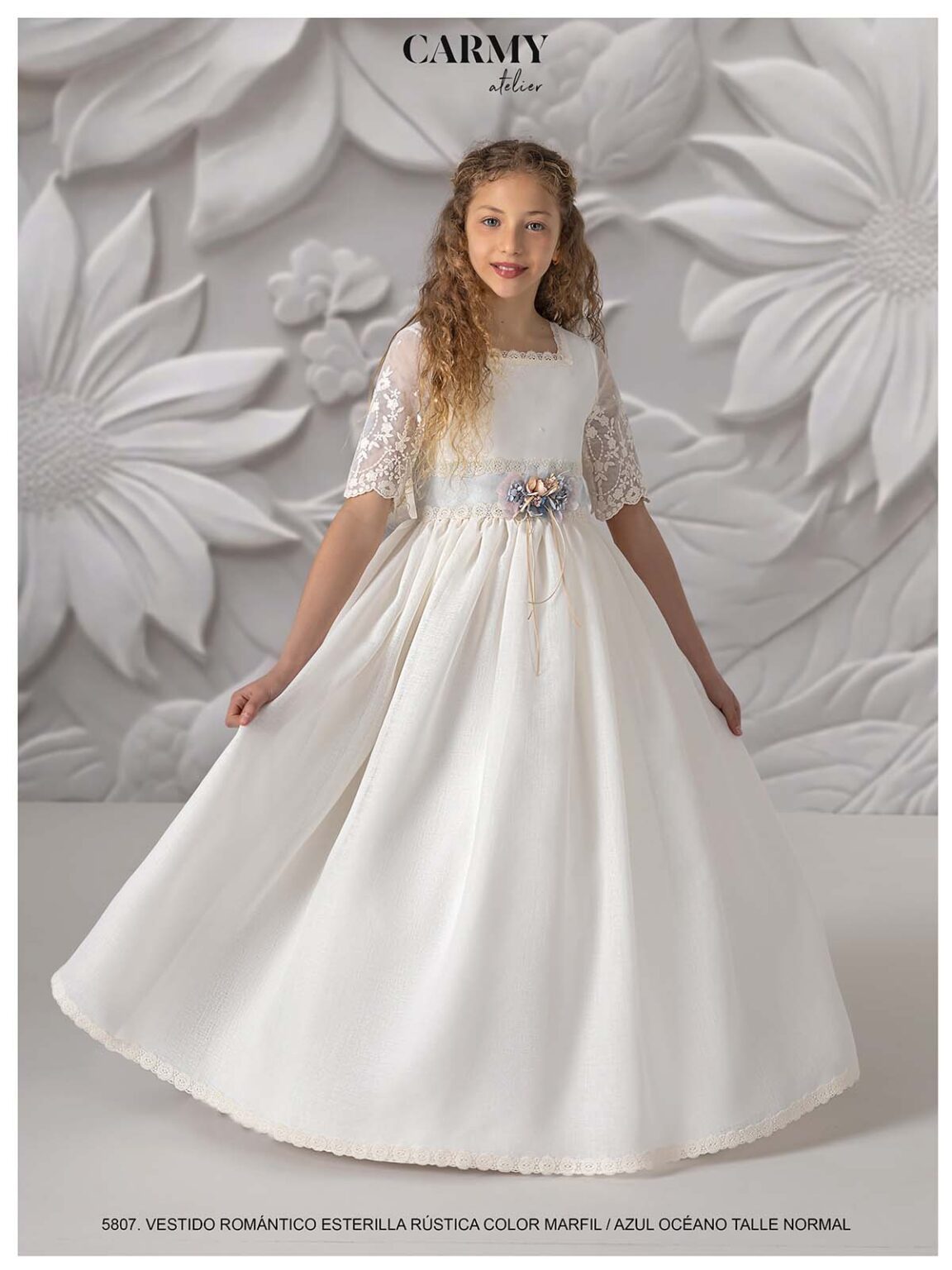 Carmy Girls Holy Communion Dress:- 5807 Ivory