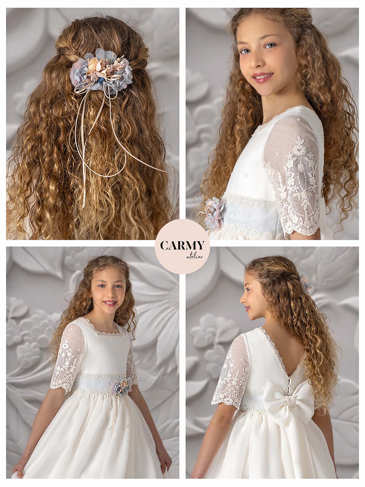 Carmy Girls Holy Communion Dress:- 5807 Ivory