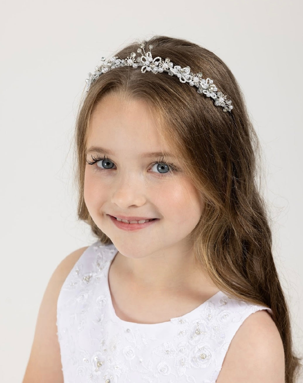 Sweetie Pie Girls White Communion Hair Band :- HD5