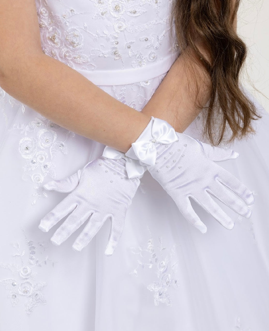 Sweetie Pie Girls White Communion Gloves :- G3