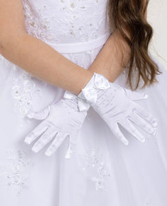 Sweetie Pie Girls White Communion Gloves :- G3