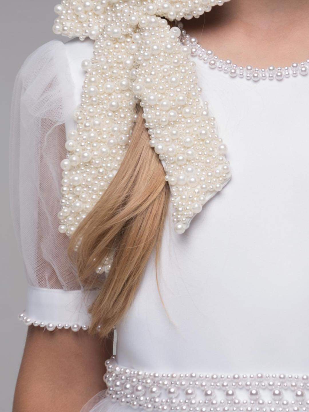 Paula's Communion Girls White Communion Dress:- PJ49