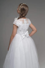 Load image into Gallery viewer, Paula&#39;s Communion Girls White Communion Dress:- UF23003
