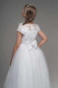 Paula's Communion Girls White Communion Dress:- UF23003