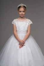 Load image into Gallery viewer, Paula&#39;s Communion Girls White Communion Dress:- PJ63
