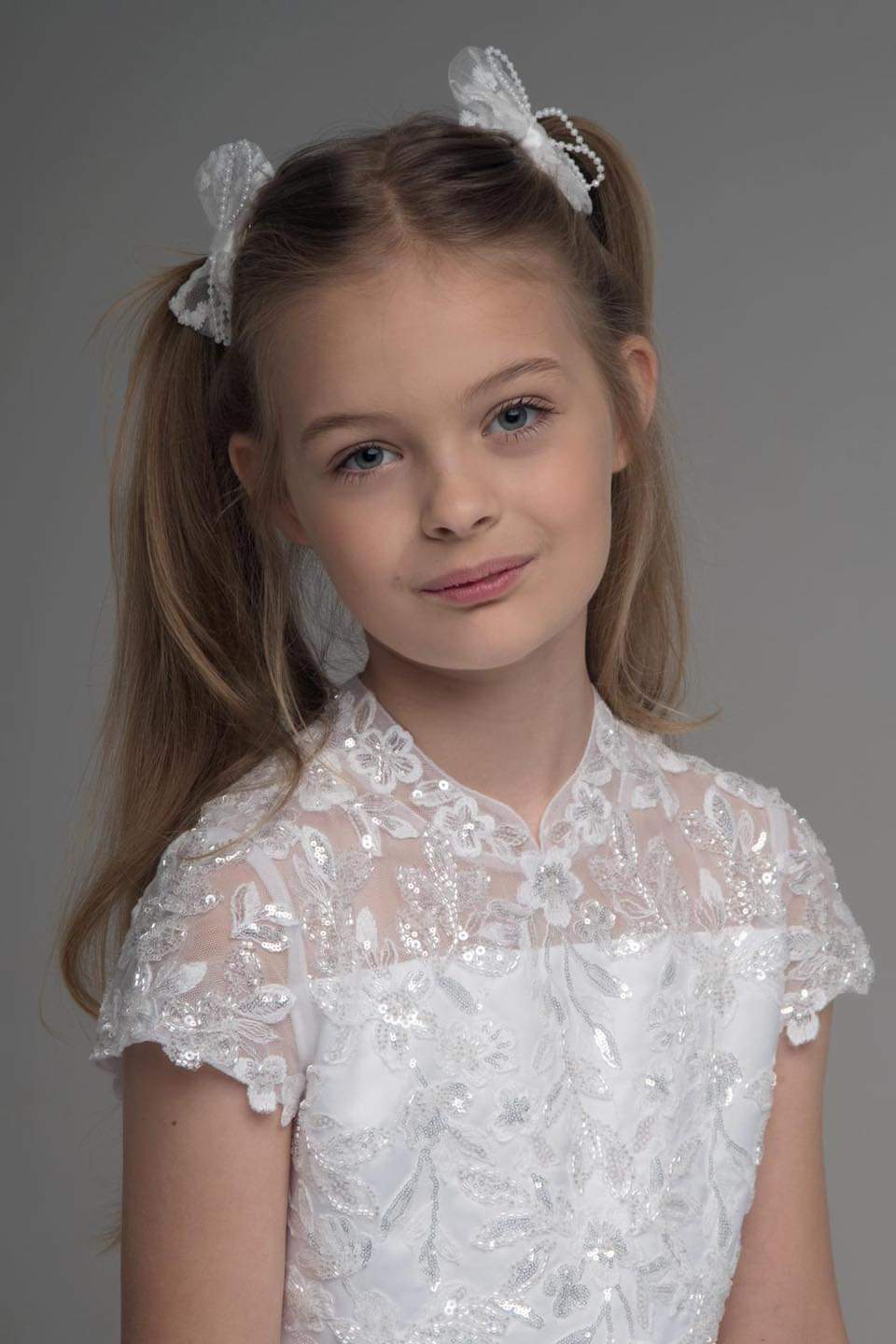 Paula's Communion Girls White Communion Dress:- PJ67