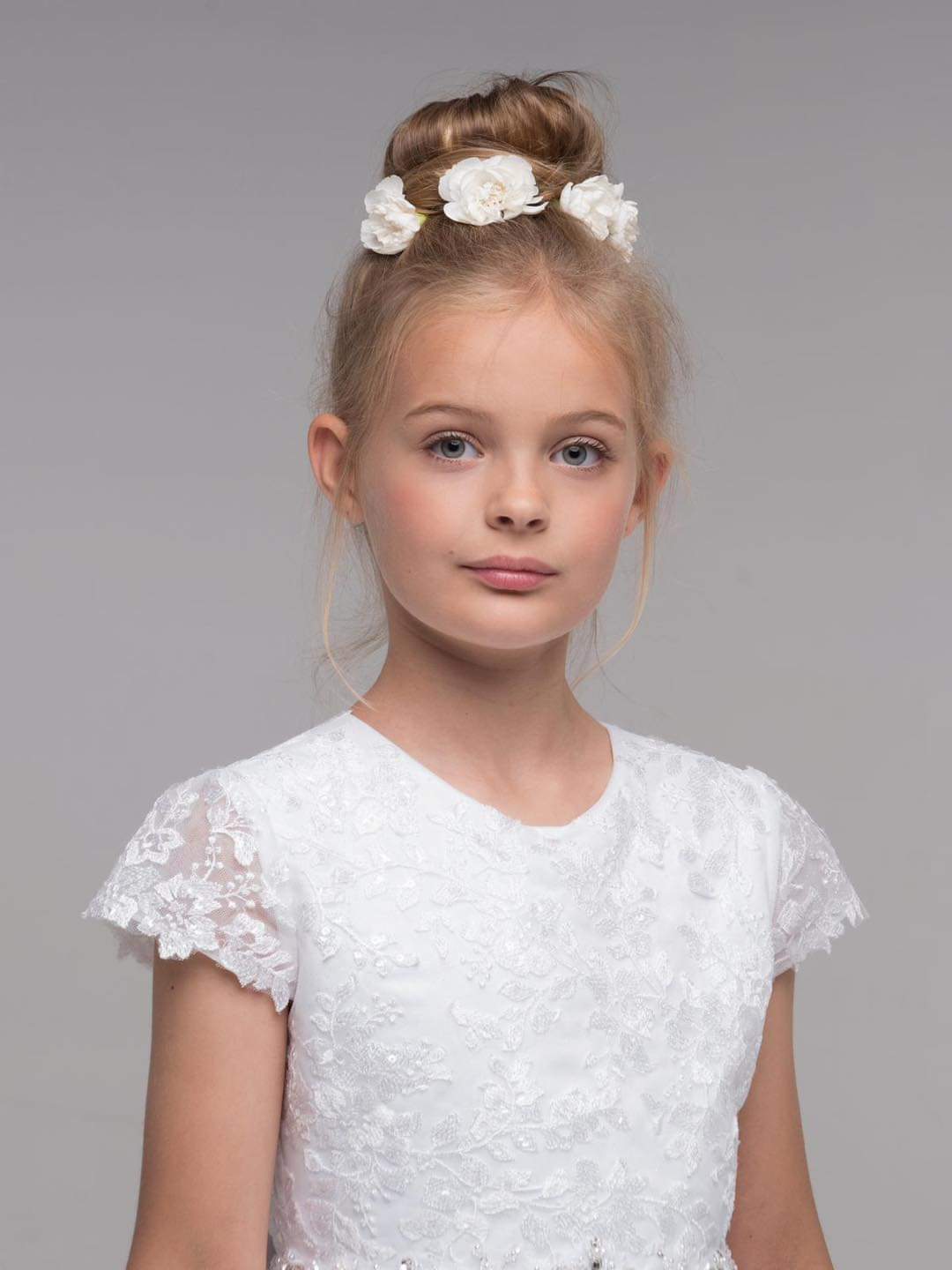 Paula's Communion Girls White Communion Dress:- PJ53