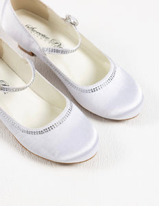 Sweeties By Sweetie Pie Girls White Shoes:- SW6138 Heels