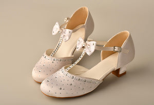 Sweeties By Sweetie Pie Girls White Shoes:- SW8217 Heels