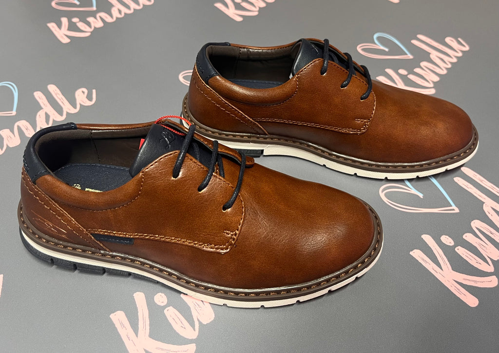 Tommy Bowe Greaves Boys Shoes:- Camel