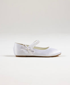 Sweeties By Sweetie Pie Girls White Shoes:- SW6136 Flats