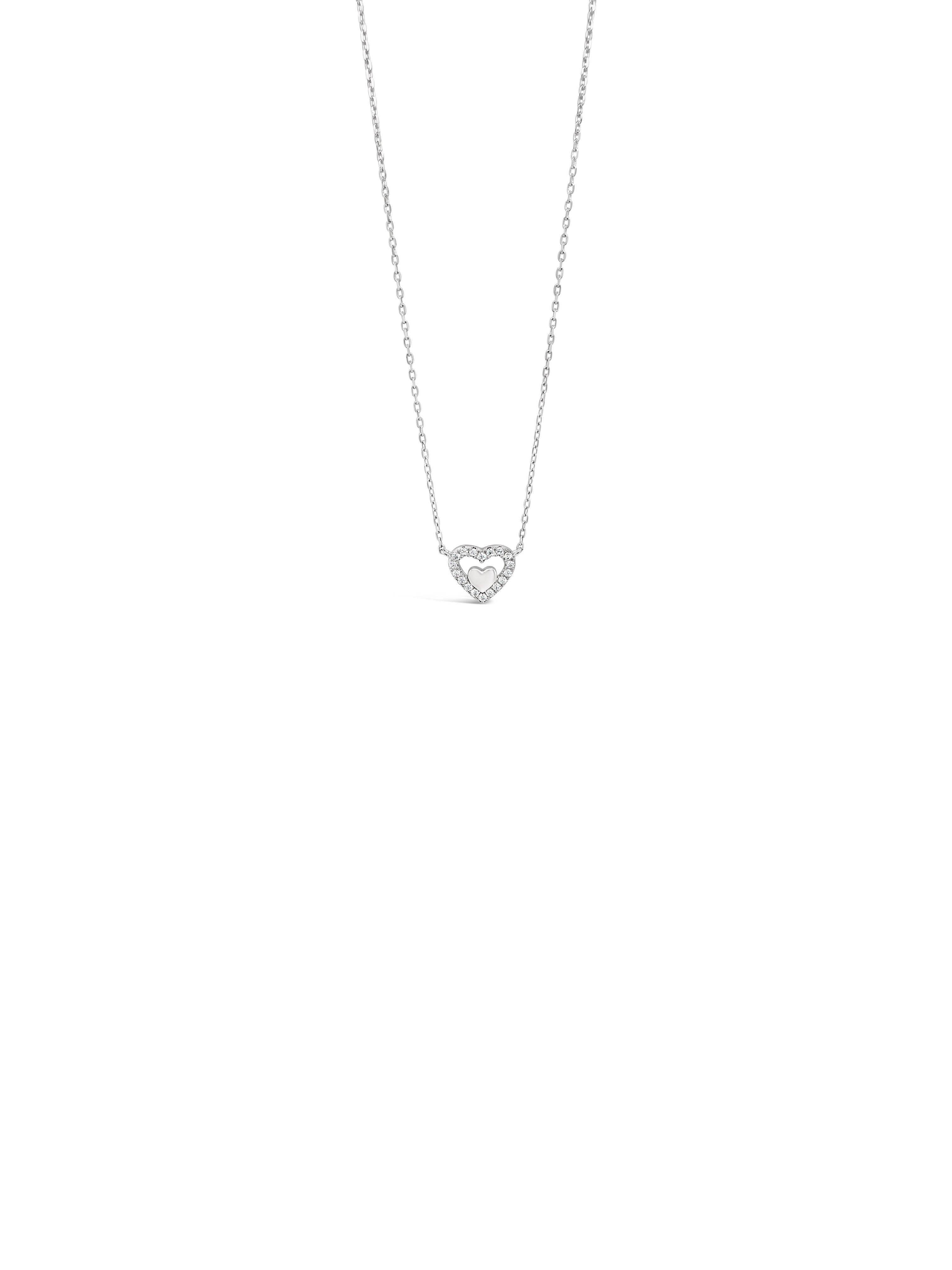 Absolute Jewellery Diamante Heart Necklace HCP233