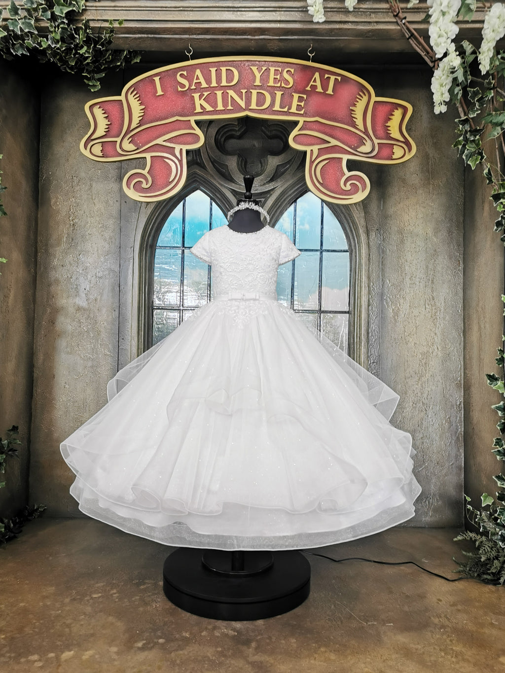 SALE COMMUNION DRESS KINDLE EXCLUSIVE Sweetie Pie Girls White Communion Dress:- 4092KD