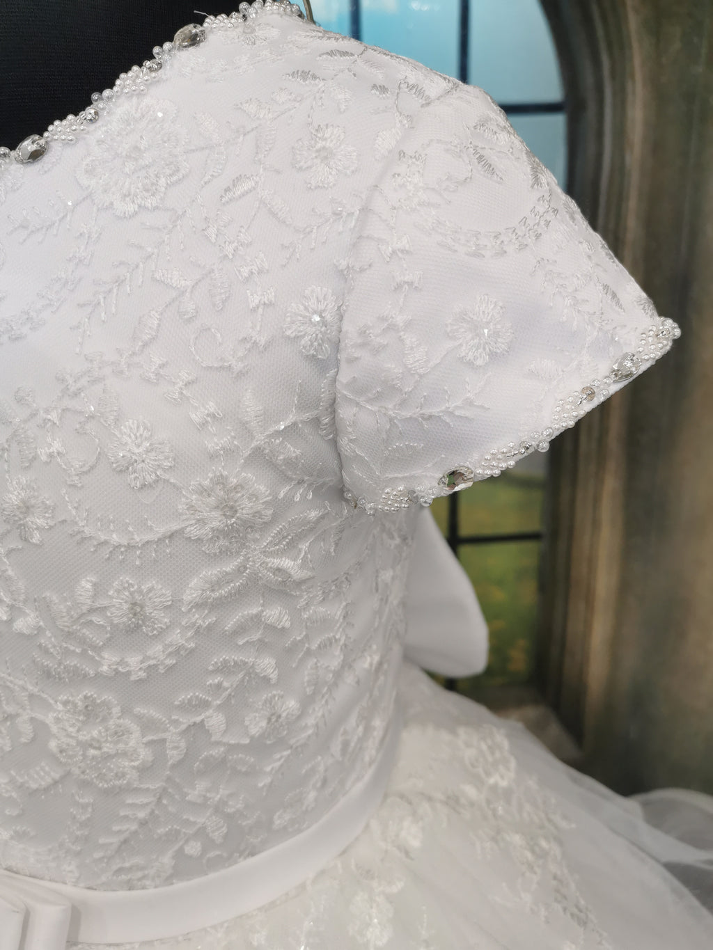 SALE COMMUNION DRESS KINDLE EXCLUSIVE Sweetie Pie Girls White Communion Dress:- 4092KD