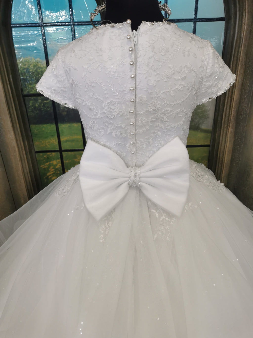 SALE COMMUNION DRESS KINDLE EXCLUSIVE Sweetie Pie Girls White Communion Dress:- 4092KD