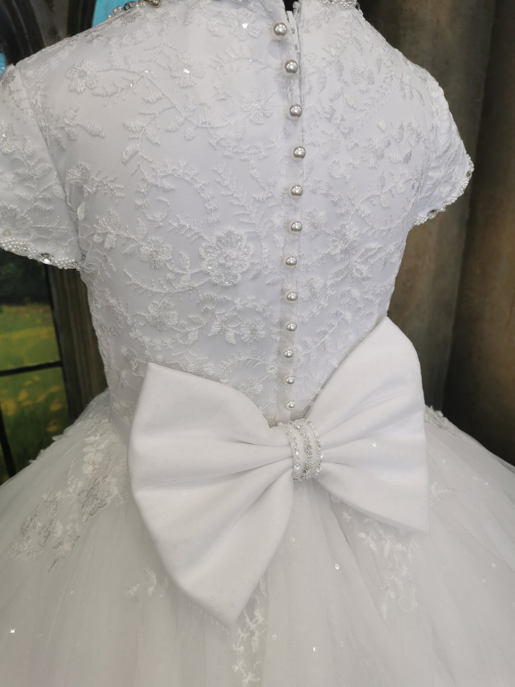 SALE COMMUNION DRESS KINDLE EXCLUSIVE Sweetie Pie Girls White Communion Dress:- 4092KD