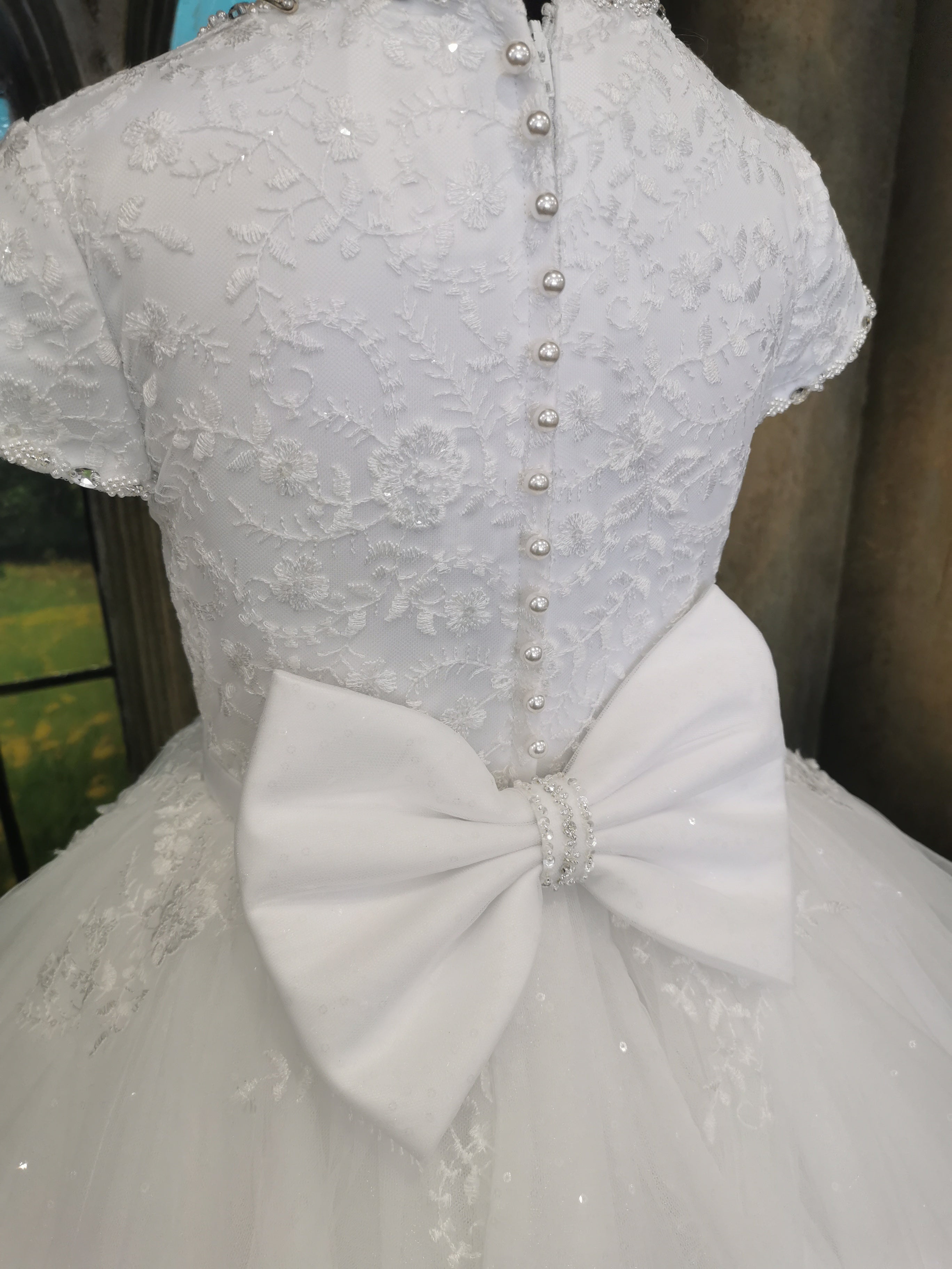 SALE COMMUNION DRESS KINDLE EXCLUSIVE Sweetie Pie Girls White Communion Dress:- 4092KD