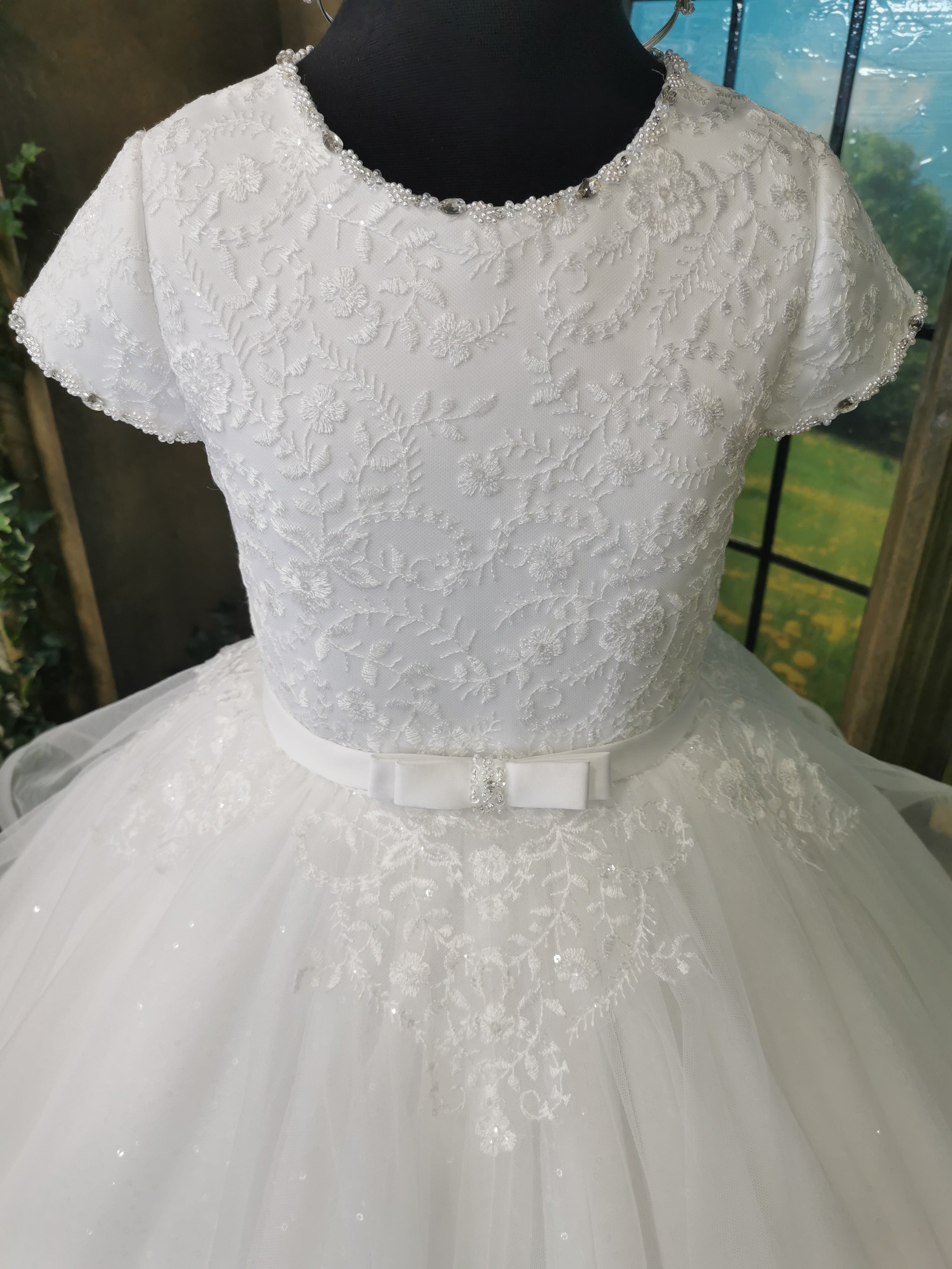 SALE COMMUNION DRESS KINDLE EXCLUSIVE Sweetie Pie Girls White Communion Dress:- 4092KD