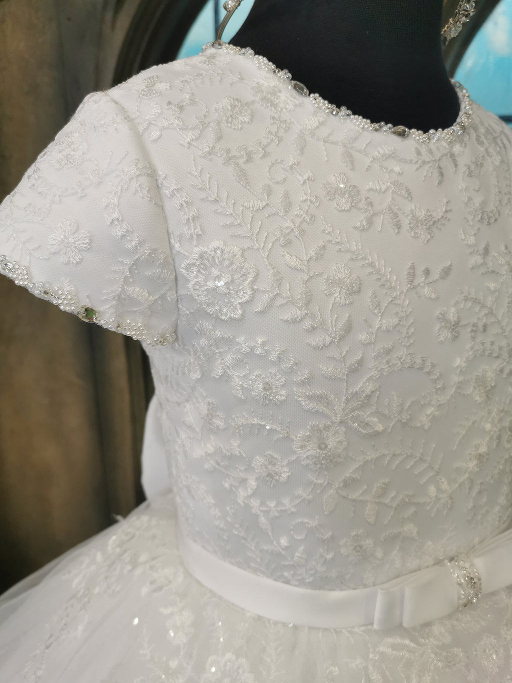 SALE COMMUNION DRESS KINDLE EXCLUSIVE Sweetie Pie Girls White Communion Dress:- 4092KD