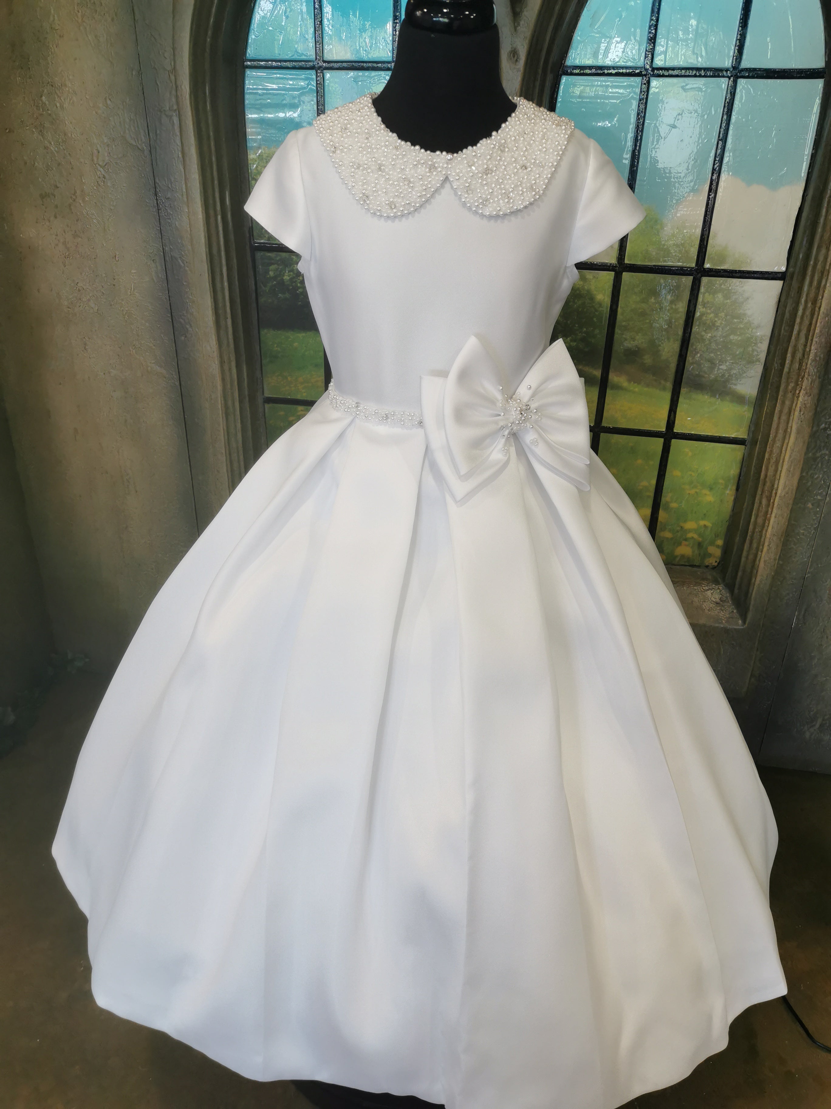 SALE HOLY COMMUNION DRESS KINDLE EXCLUSIVE Girls White Communion Dress:- PJ33
