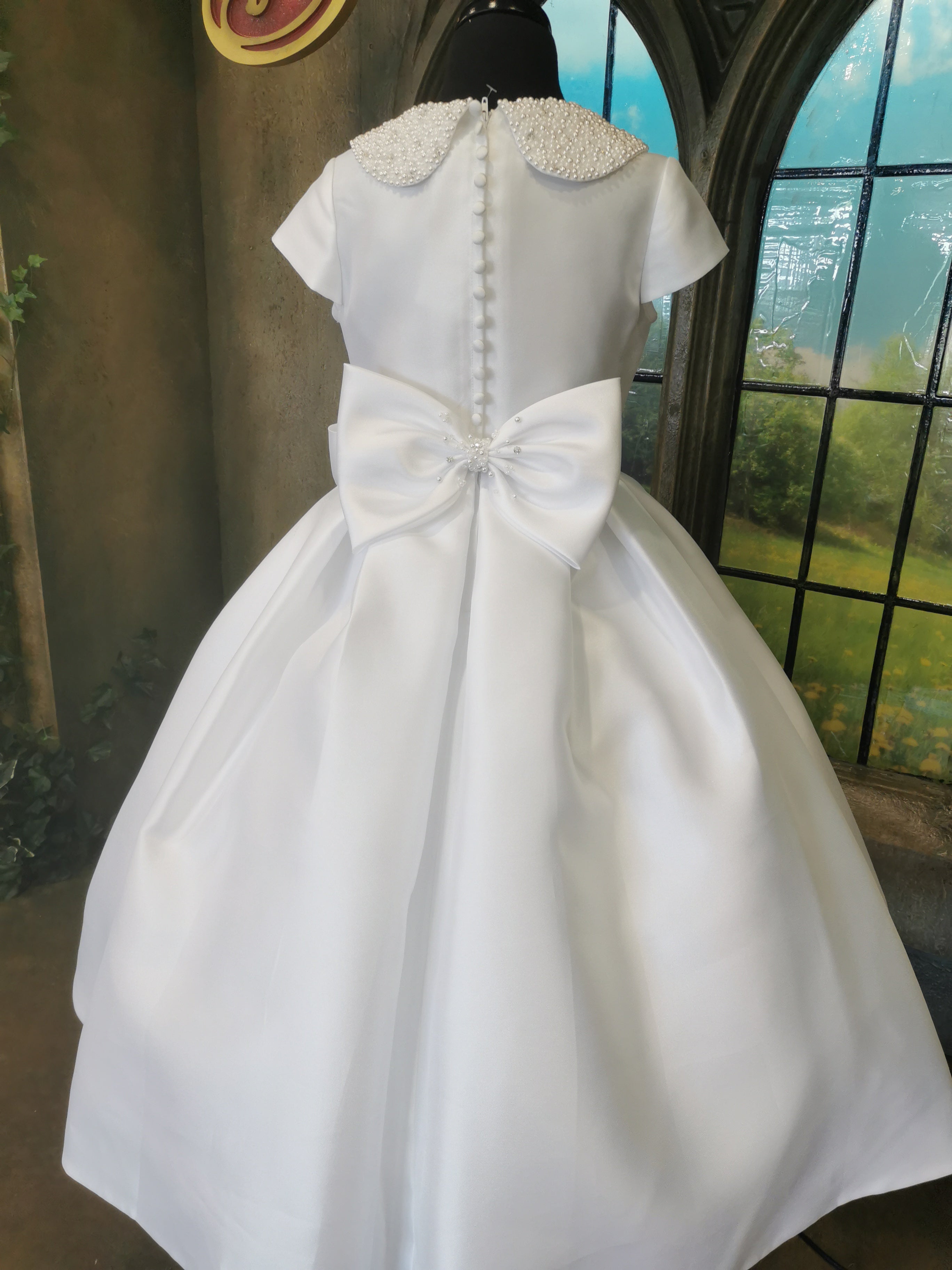 SALE HOLY COMMUNION DRESS KINDLE EXCLUSIVE Girls White Communion Dress:- PJ33