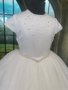 SALE KINDLE EXCLUSIVE Girls White Communion Dress:- PJ47