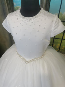 KINDLE EXCLUSIVE Girls White Communion Dress:- PJ47