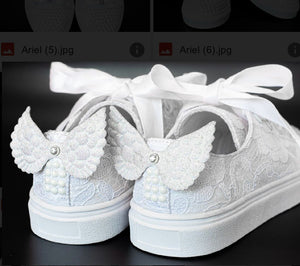 Sweeties By Sweetie Pie Girls White Sneaker Shoes:- Ariel Flats
