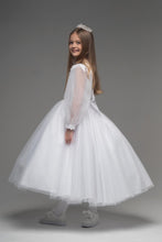 Load image into Gallery viewer, Paula&#39;s Communion Girls White Communion Dress:- PJ69
