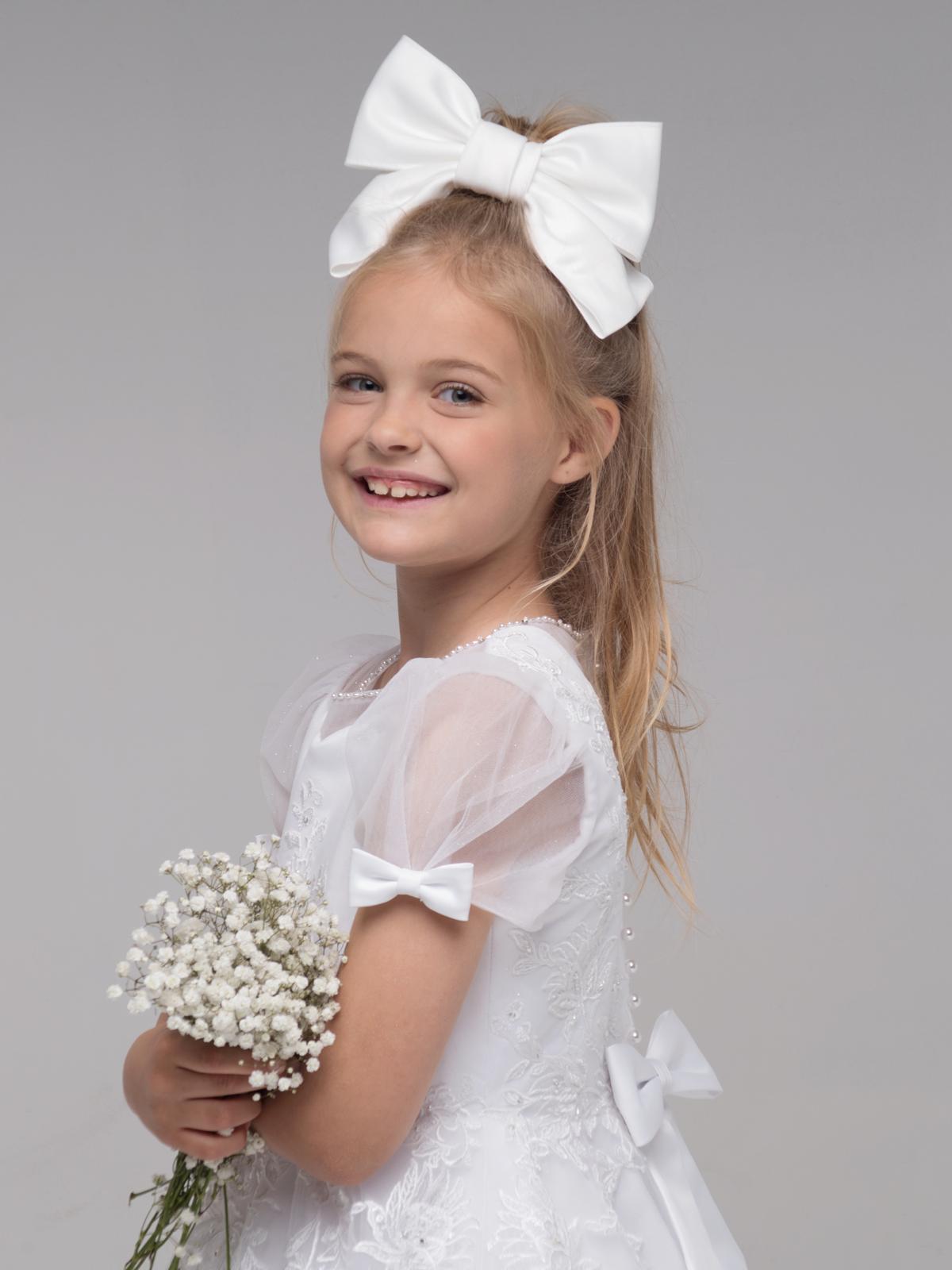Paula's Communion Girls White Communion Dress:- PJ52