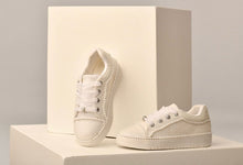 Load image into Gallery viewer, Sweeties By Sweetie Pie Girls White Sneaker Shoes:- Sandy Flats
