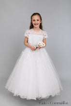 Load image into Gallery viewer, Paula&#39;s Communion Girls White Communion Dress:- PJ80
