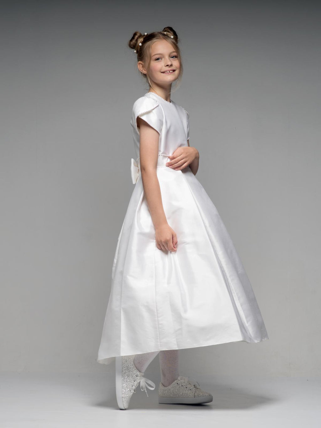 Paula's Communion Girls White Communion Dress:- PJ86