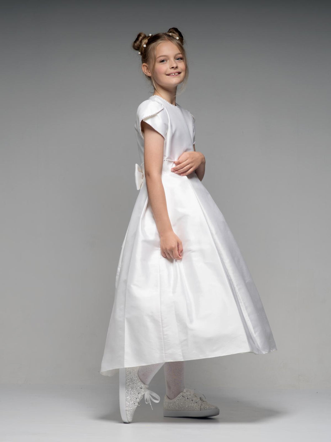 Paula's Communion Girls White Communion Dress:- PJ86