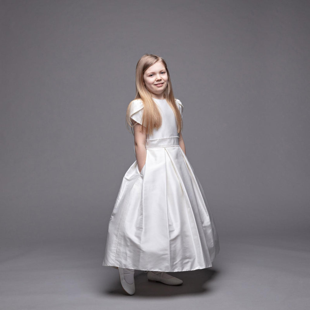 Paula's Communion Girls White Communion Dress:- PJ86