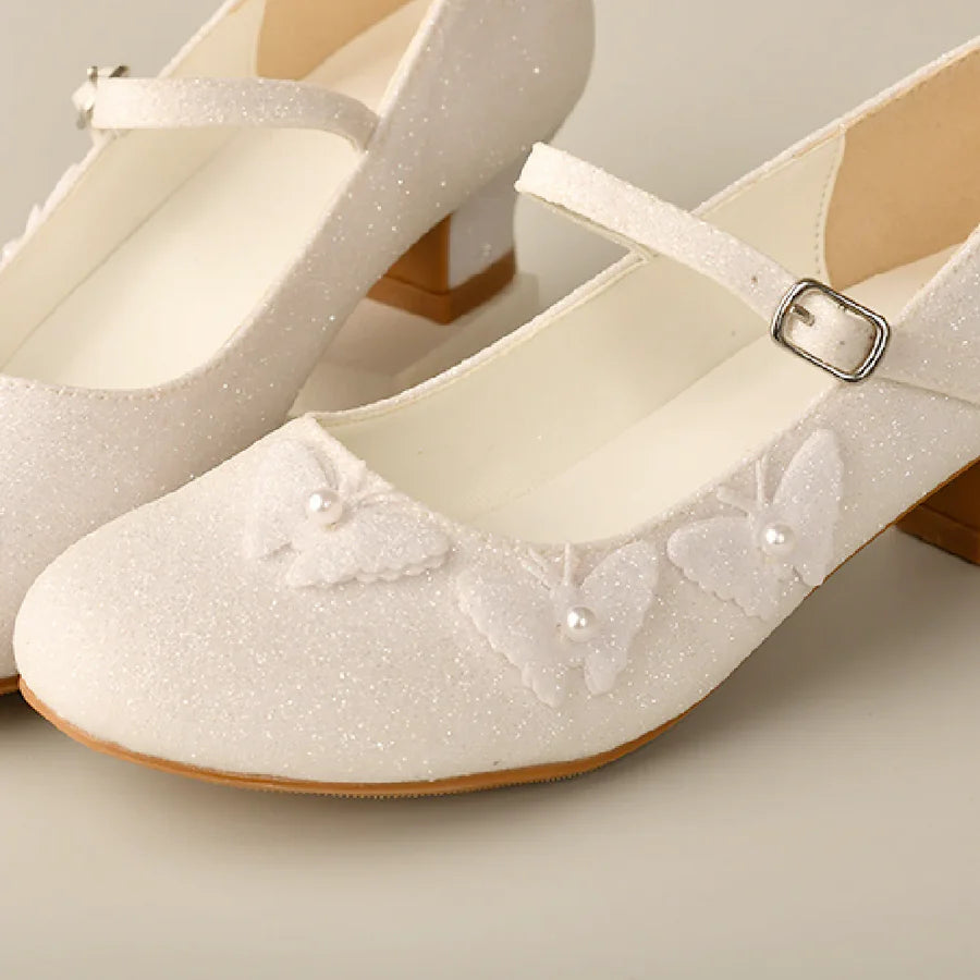 Sweeties By Sweetie Pie Girls White Shoes:- SW8215 Heels