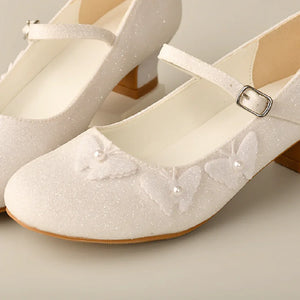 Sweeties By Sweetie Pie Girls White Shoes:- SW8215 Heels