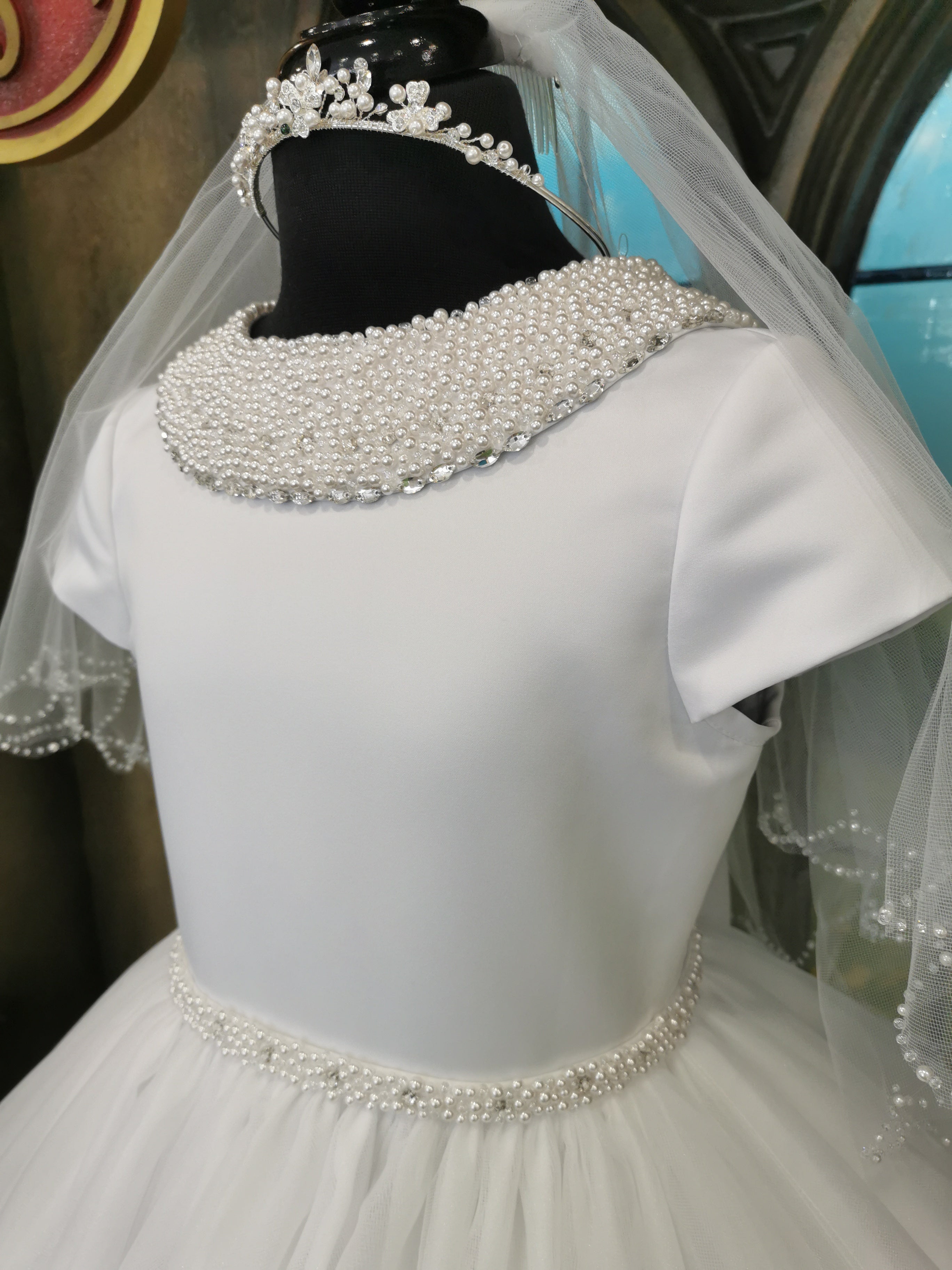 KINDLE EXCLUSIVE Girls White Communion Dress:- PJ30