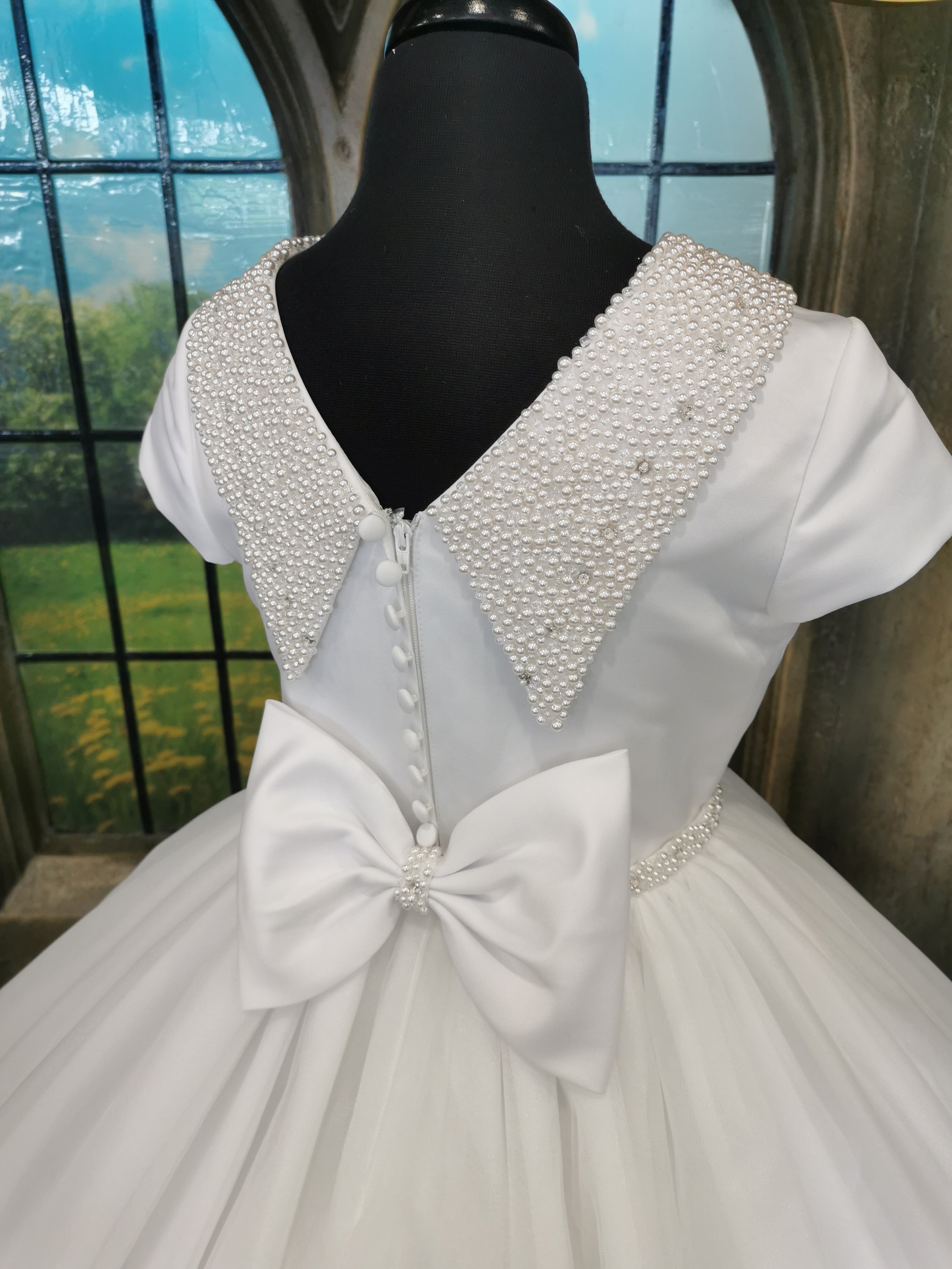KINDLE EXCLUSIVE Girls White Communion Dress:- PJ30