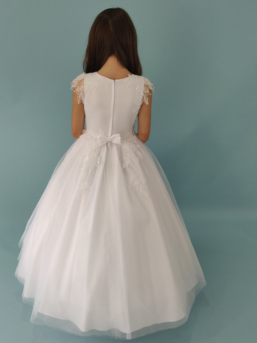 SALE COMMUNION DRESS Linzi Jay Girls White Communion Dress:- Iris